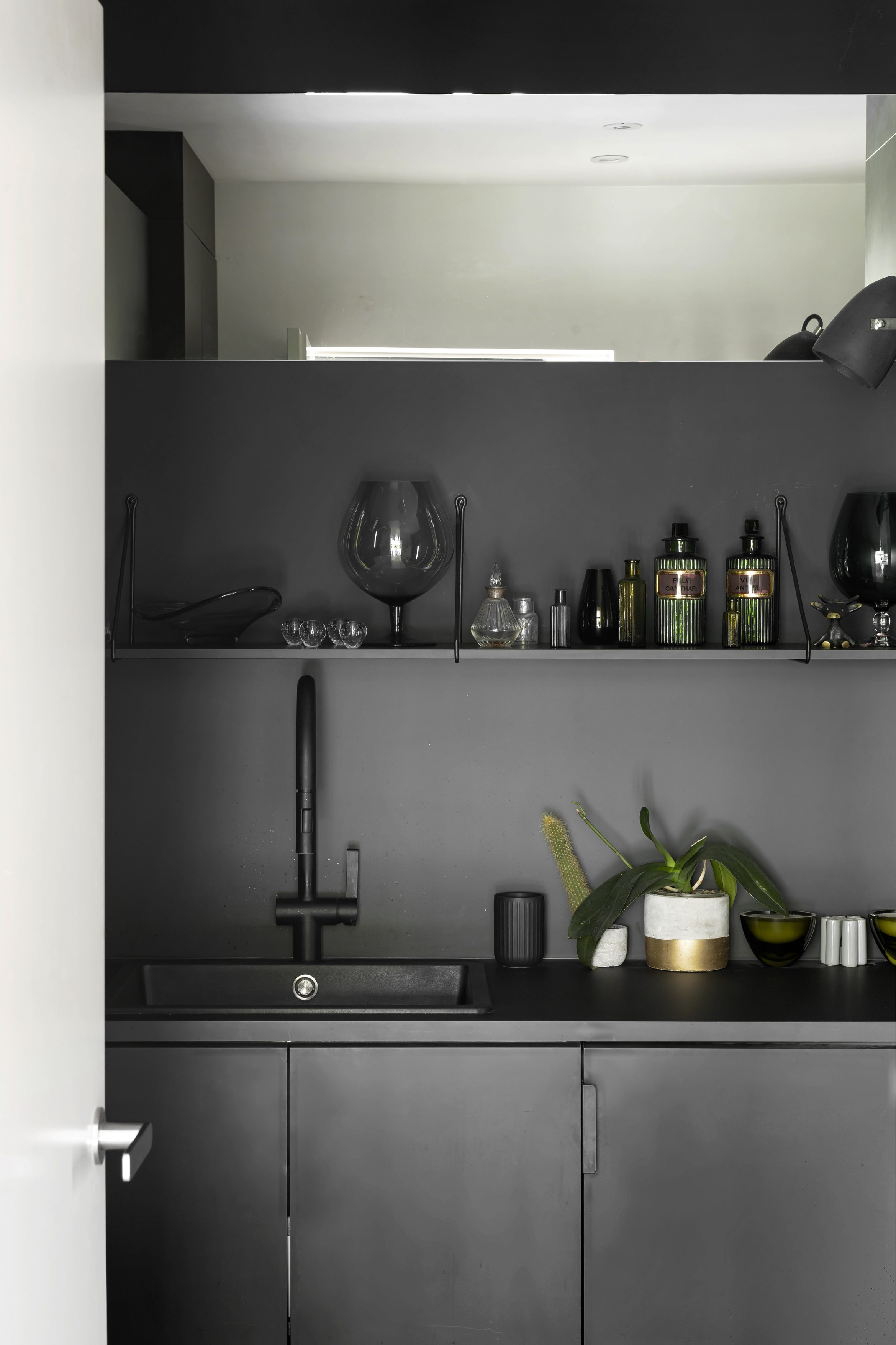Black utility room