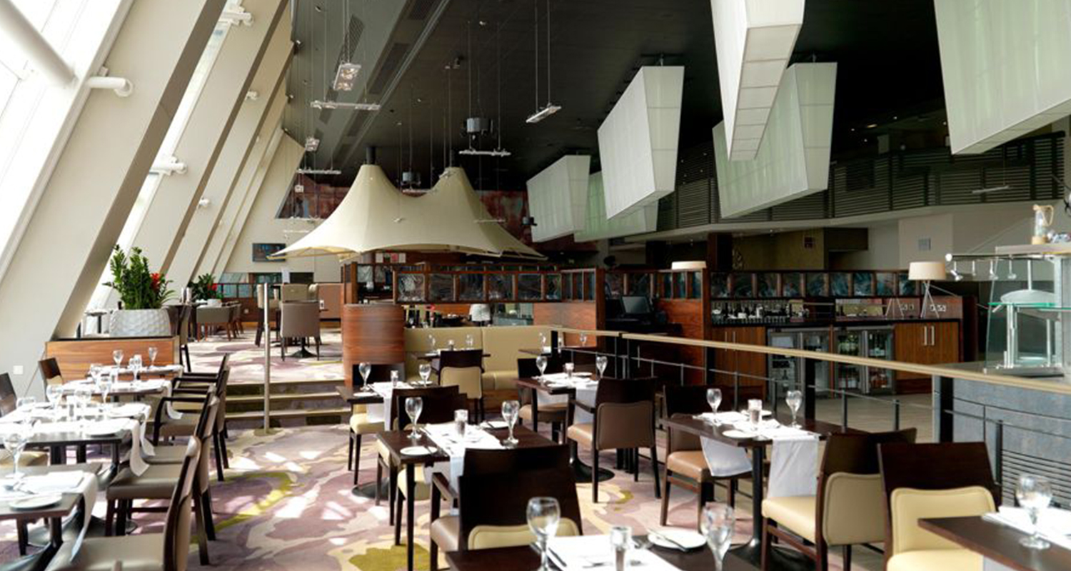 Europe's largest lampshades for the elegant Mariner Restaurant in the Crowne Plaza
