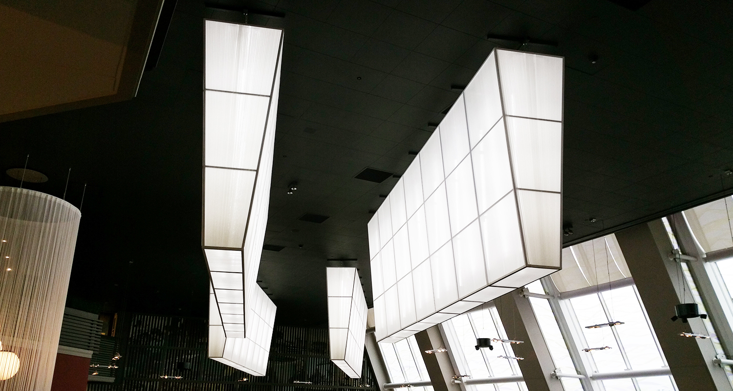 Europe's largest lampshades for the elegant Mariner Restaurant in the Crowne Plaza