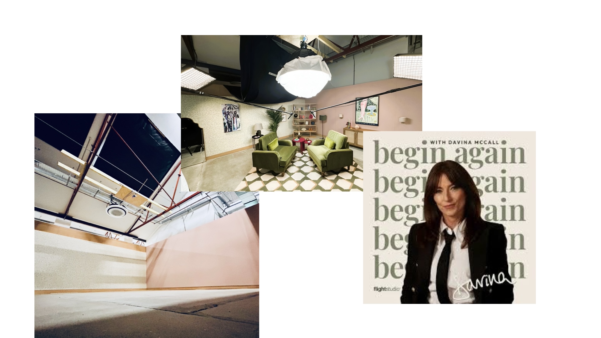 Davina McCall's Acoustic Modular Wall System Podcast Studio 