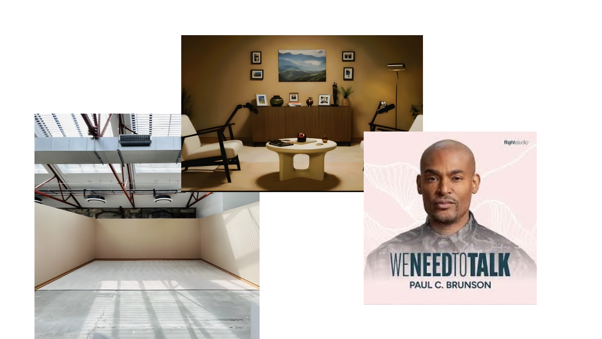 Paul C. Brunson's Acoustic Modular Wall System Podcast Studio