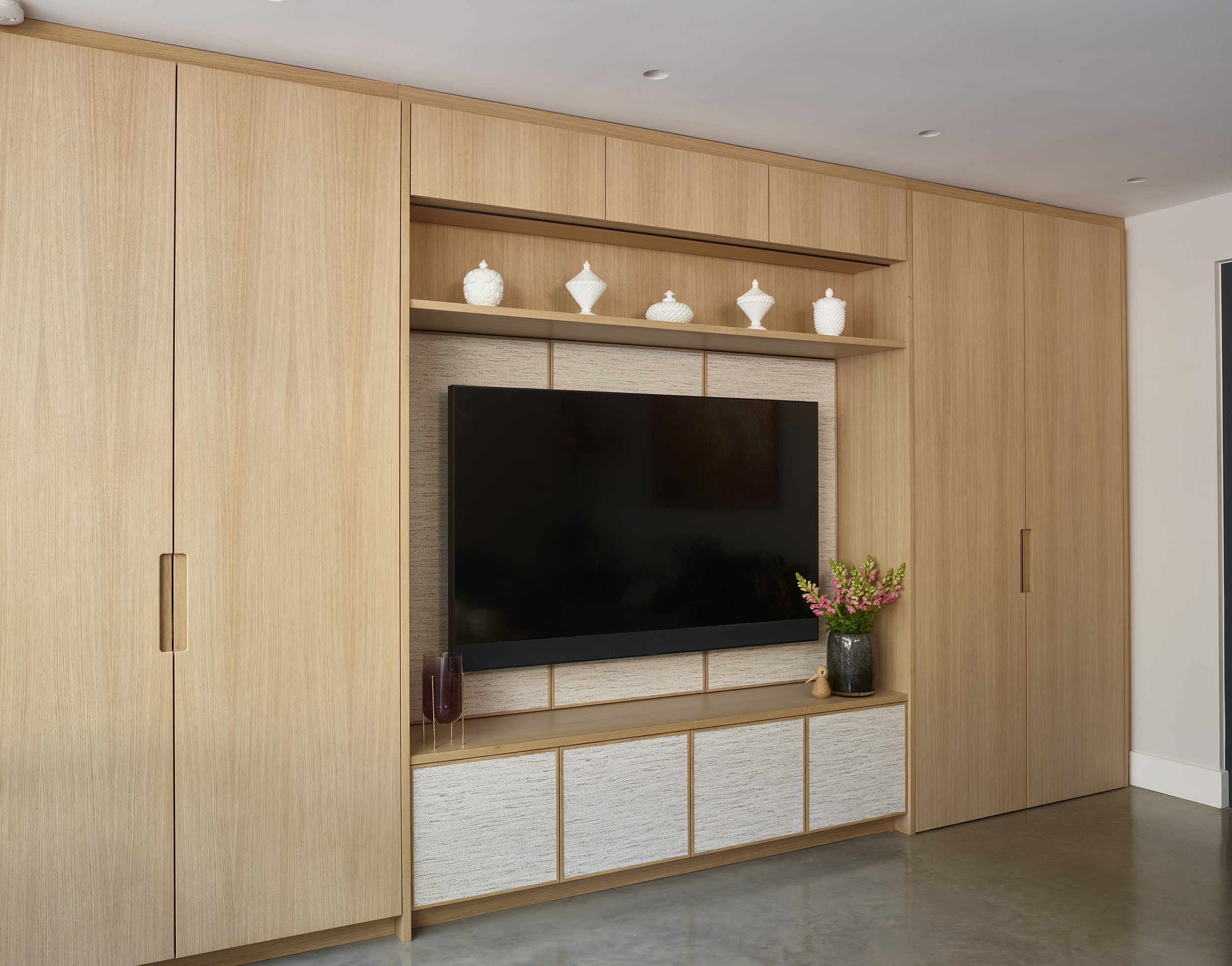 tv area all doors closed