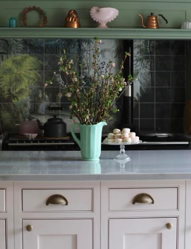 Clients' favourite oil painting printed on Aga splashback tiles.