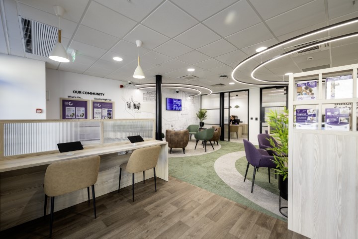 View from mobile banking area