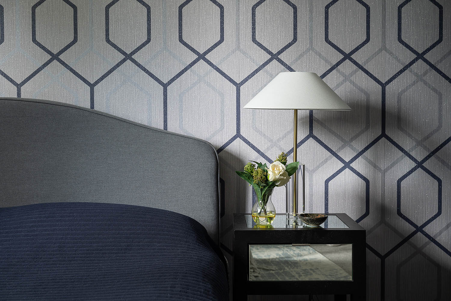 Romano Interior Architecture  Blue bedroom Berkshire