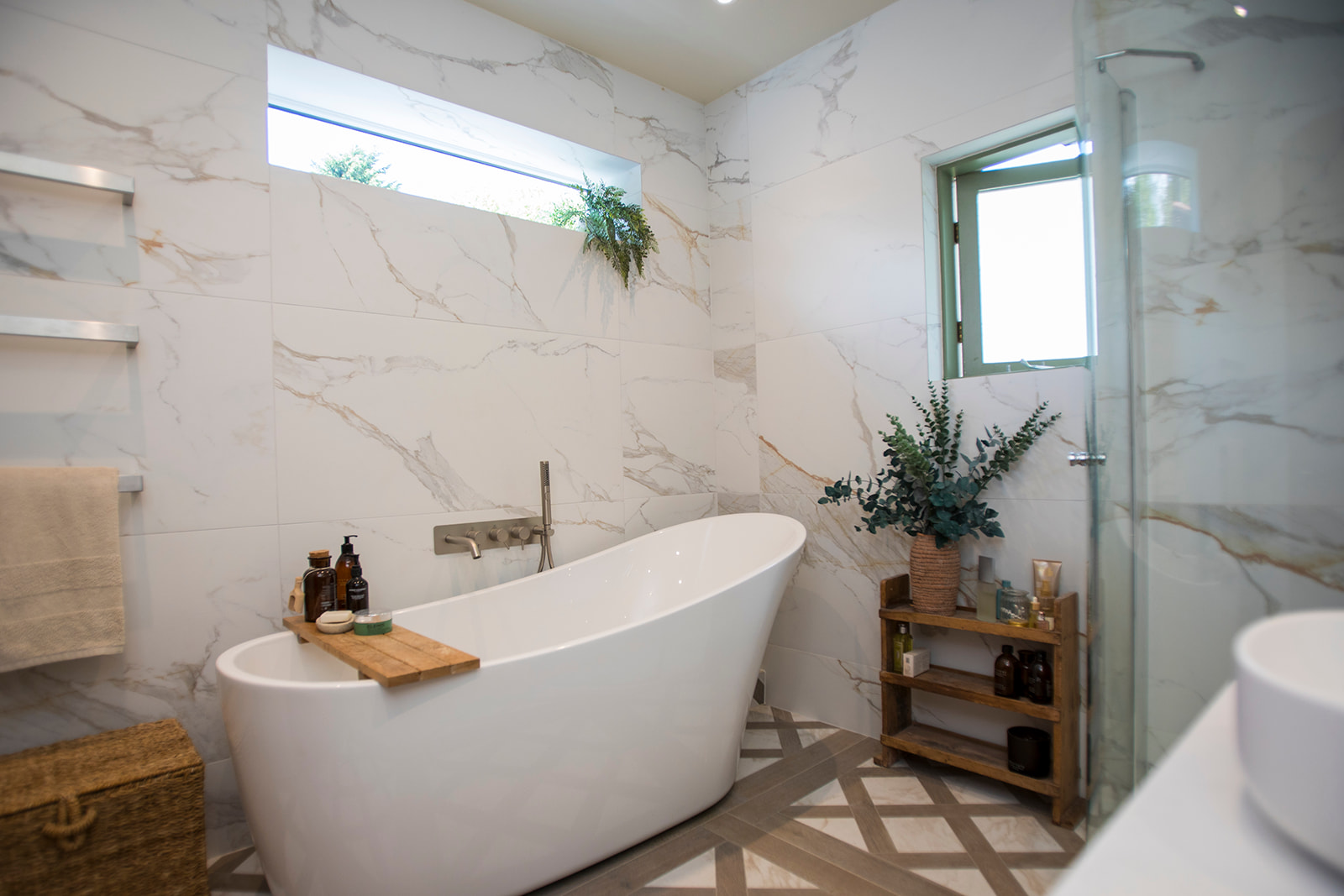 ensuite, bathroom, freestanding bath, biophilic