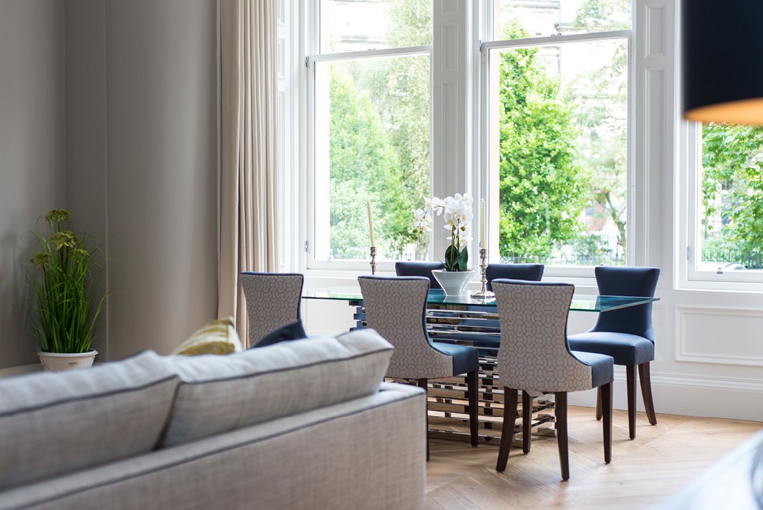 Chevron parquet flooring