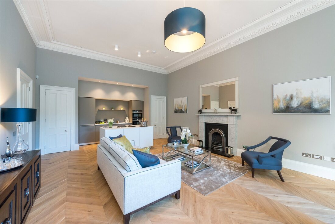 Chevron parquet flooring