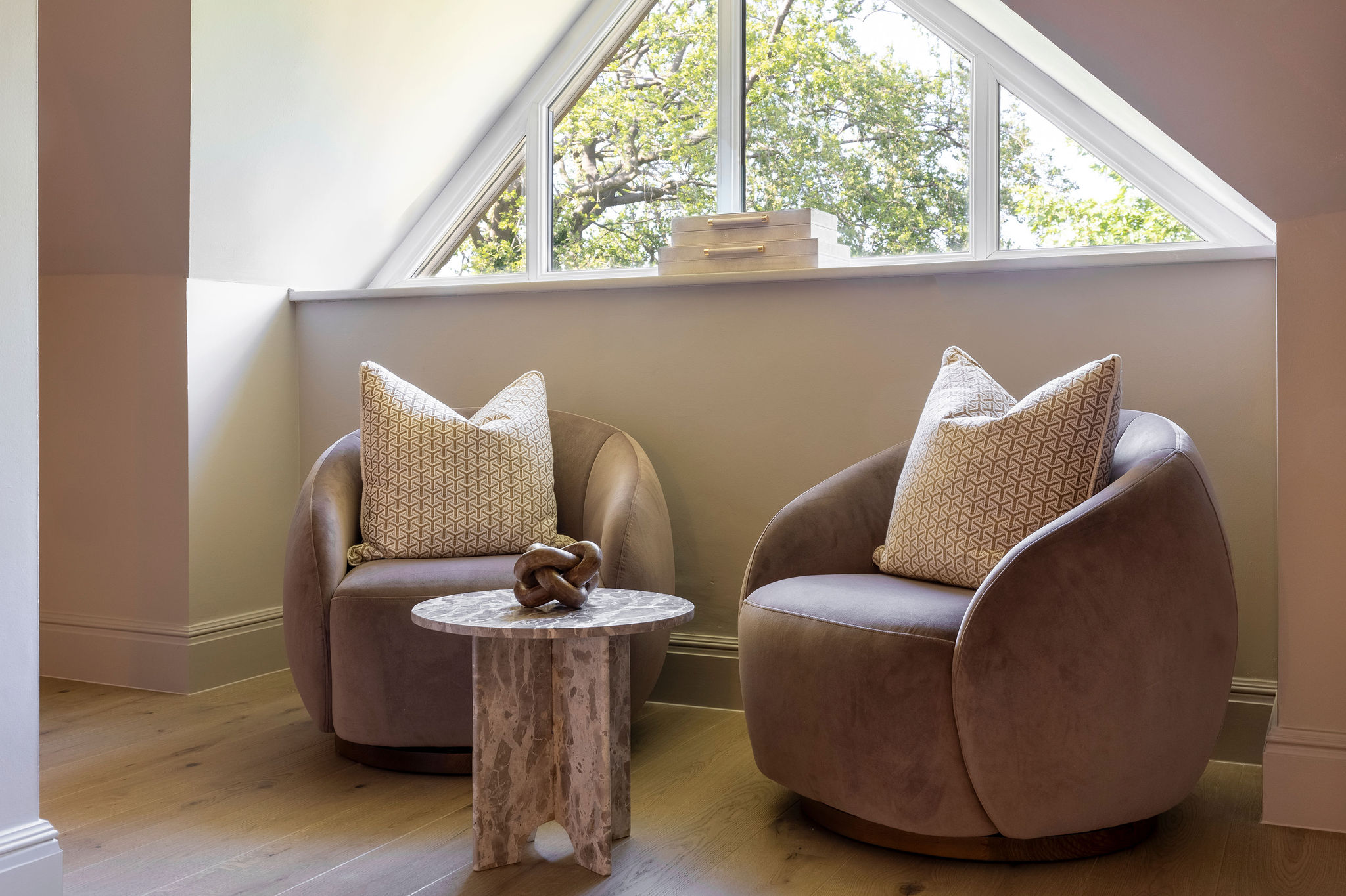 Cosy extra seating area to maximise the use of the space and create a little haven for its owners.