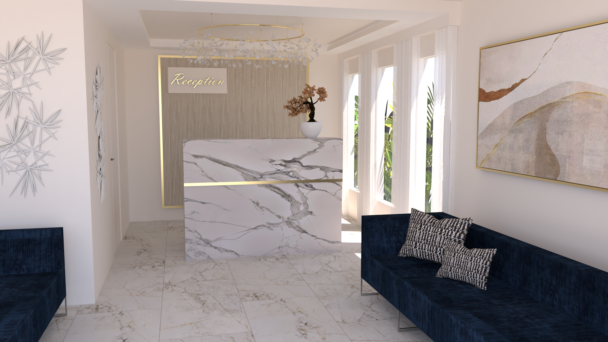 Dental Reception Area CGI