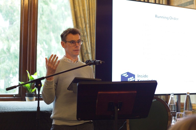 Man speaking at event