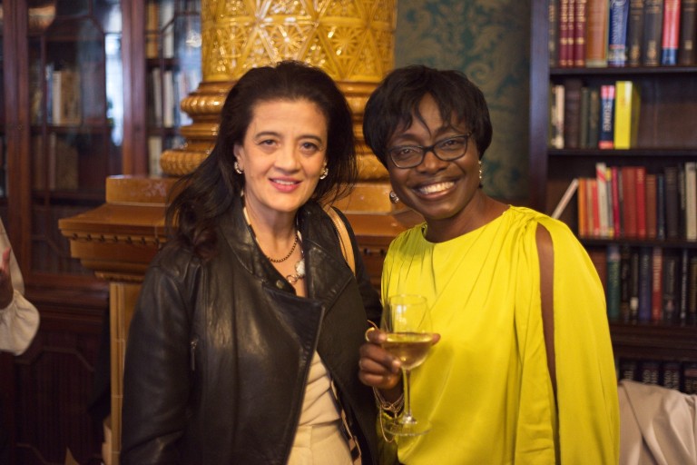 People smiling into camera