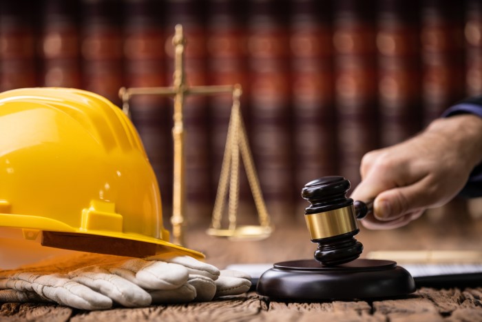 hard hat and gavel