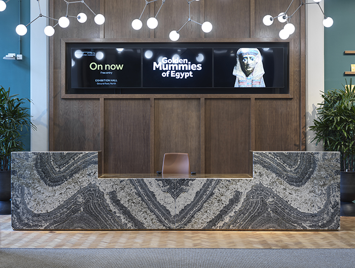 Marble entrance desk