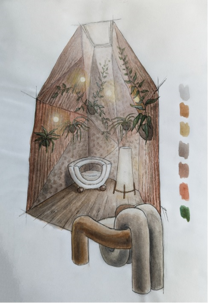 drawing on a design.