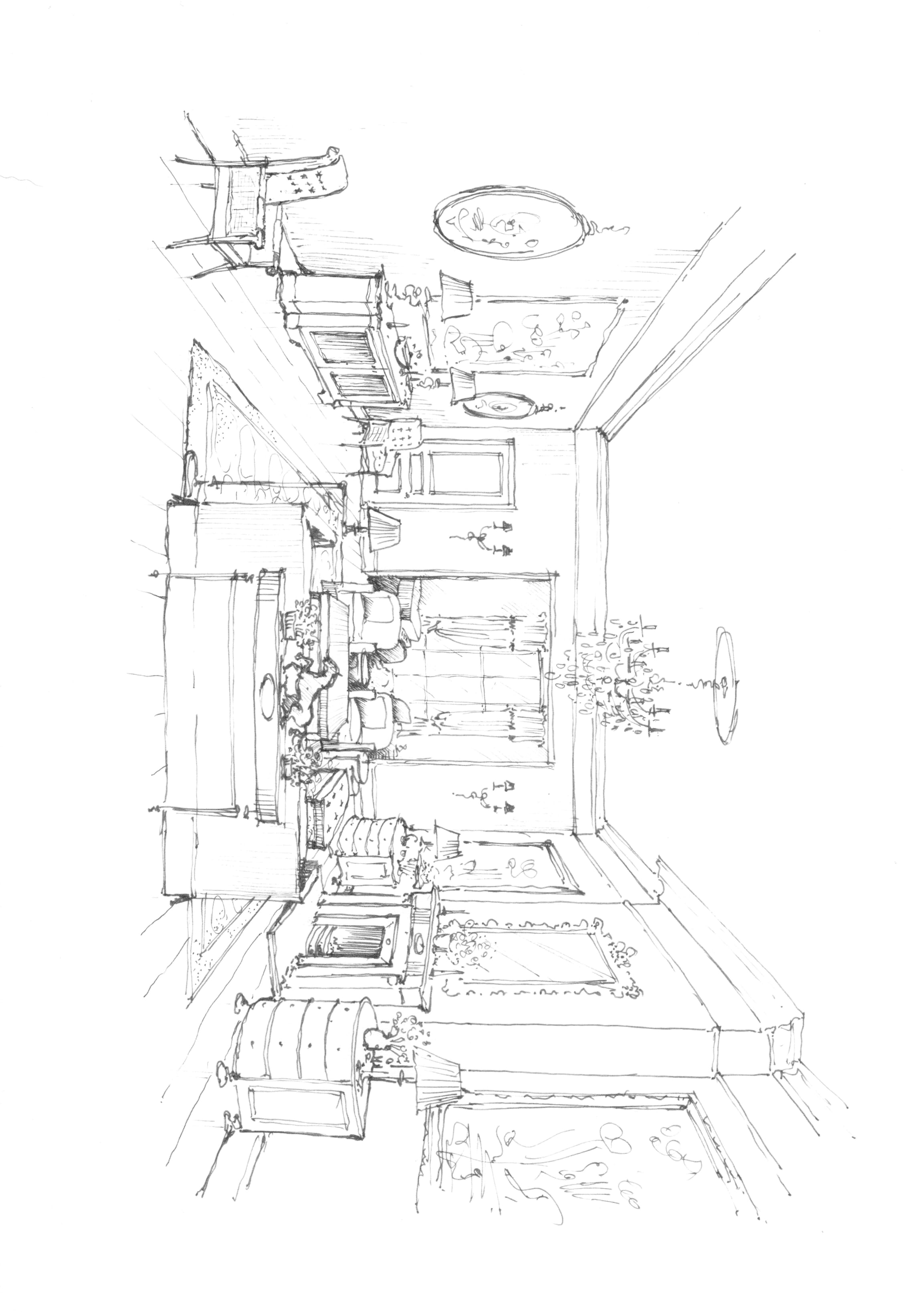 measured perspective drawn from scratch