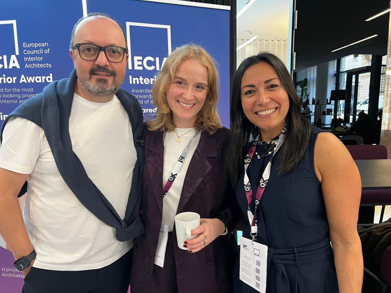 Liz Bell and May Fawzy at the ECIA