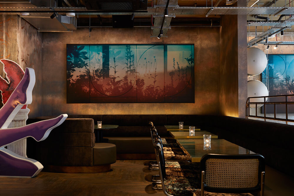 Seating area in restaurant