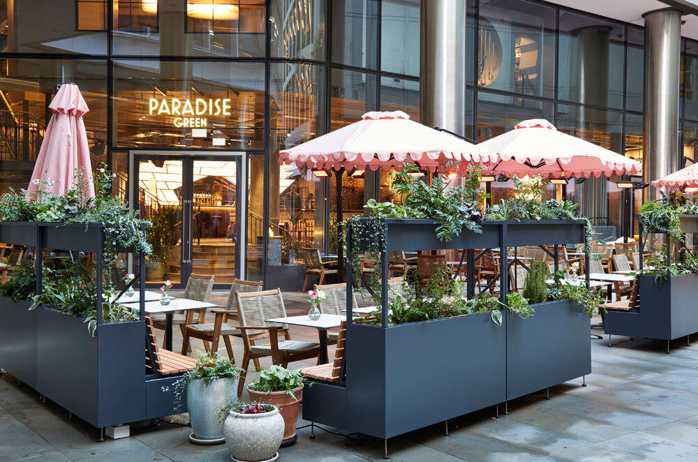 Seating area in restaurant