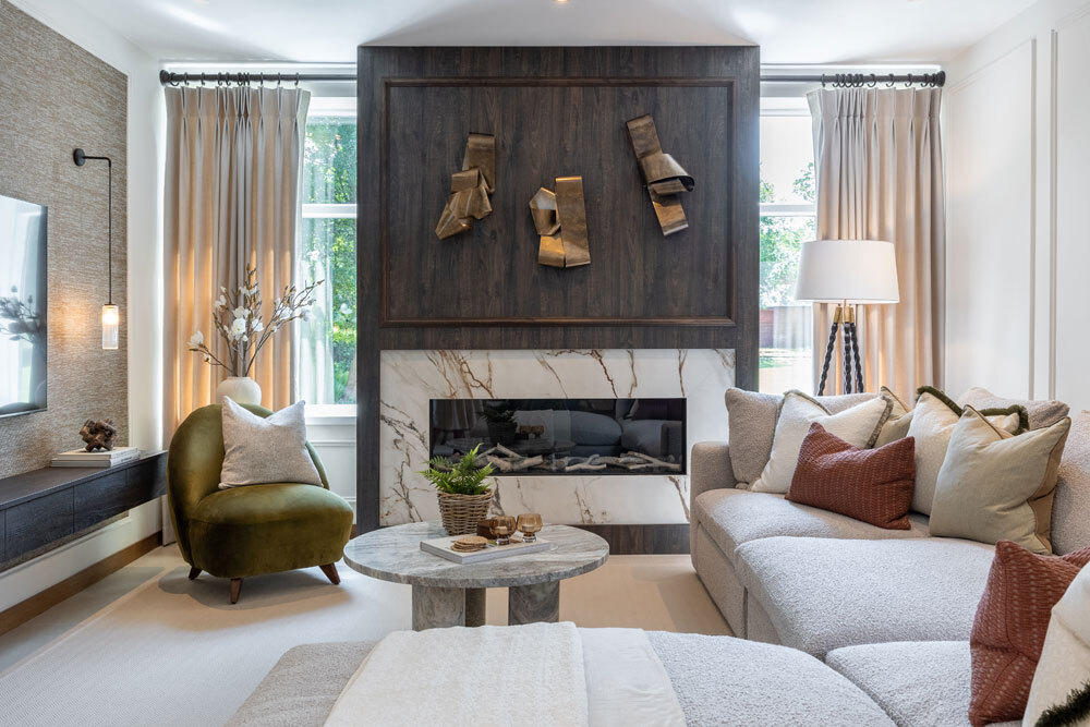 Fireplace in living room