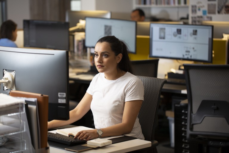 Woman At Desk