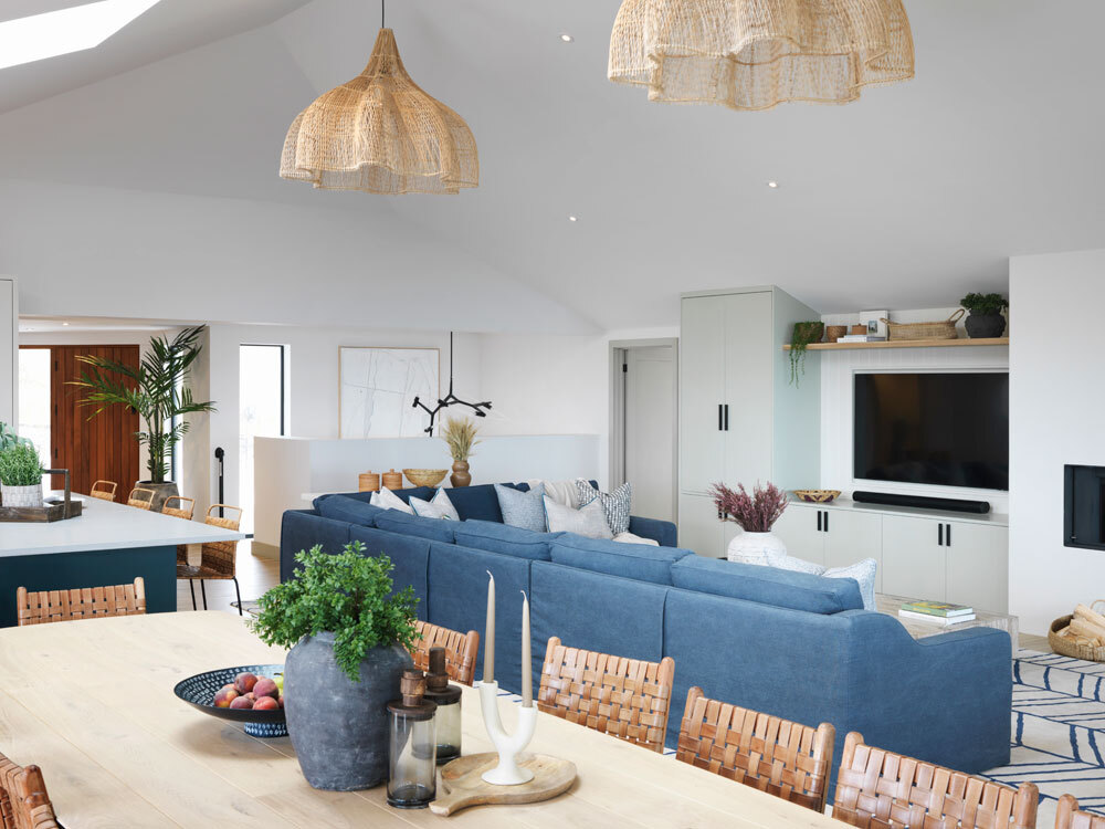 Living area and dining area