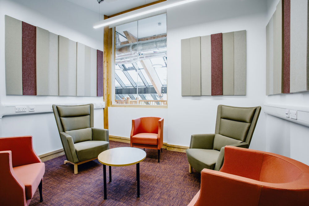 Arm chairs around a small round table