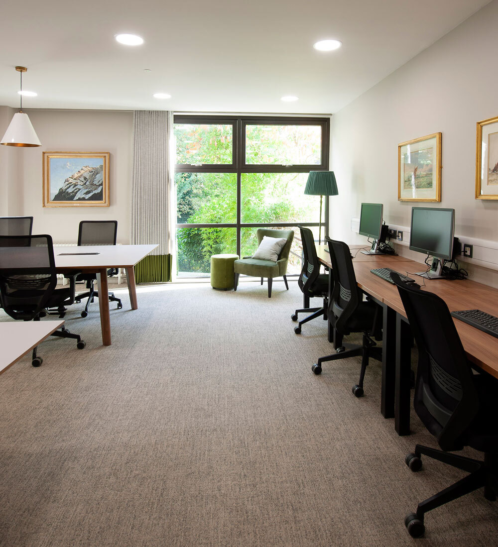 Office space with computers 