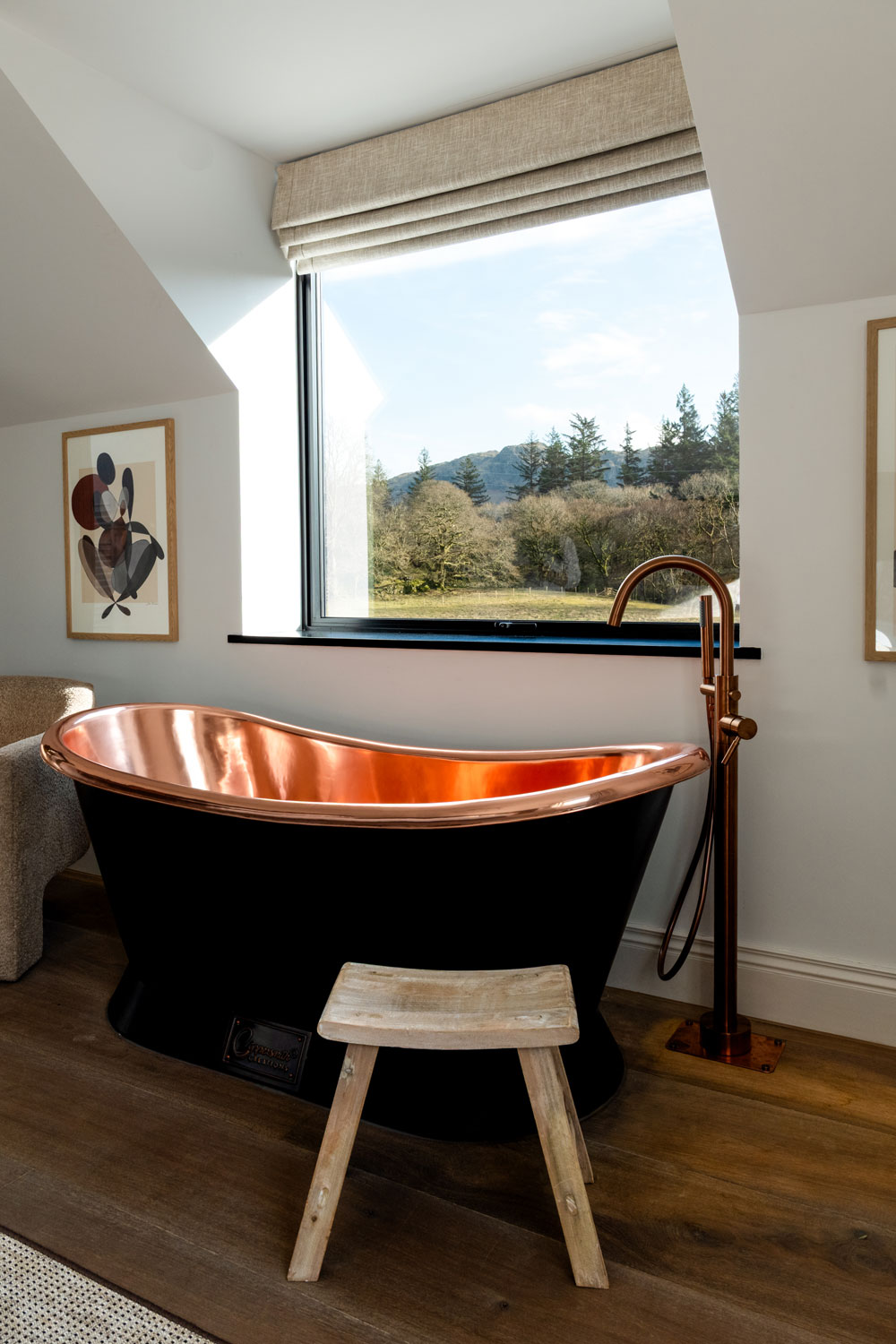 bathroom with large window