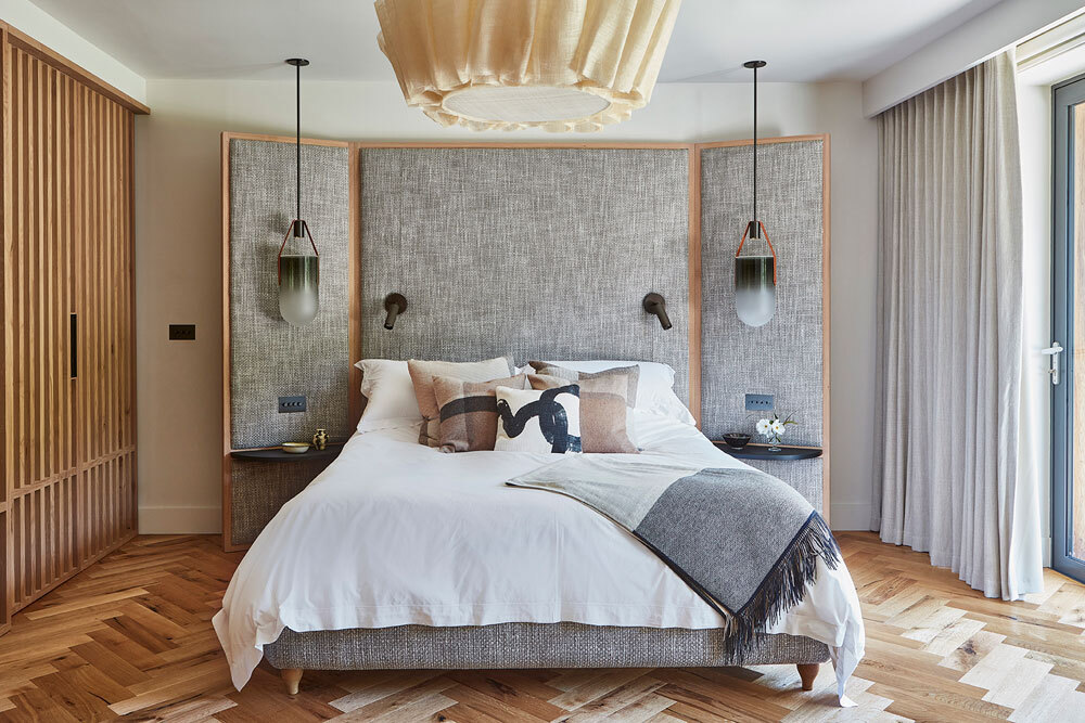 Bedroom with bed and drawers