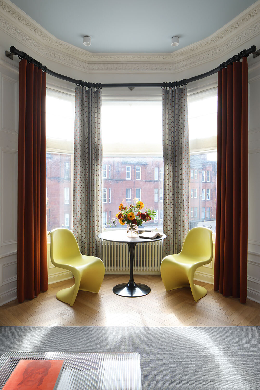 Chairs in bay window