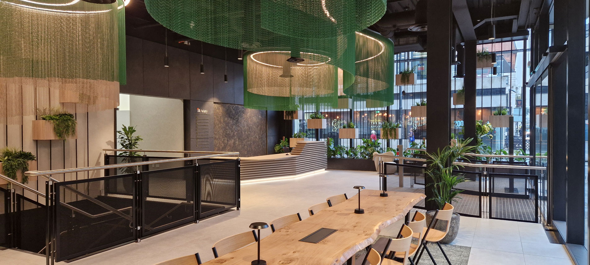 long table on open area