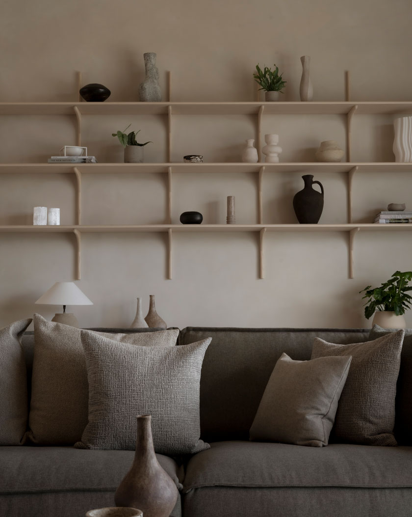 lounge are with shelving