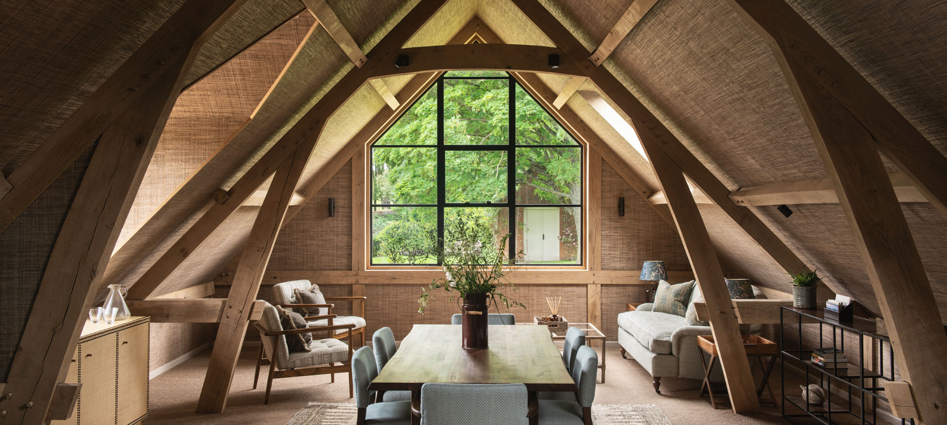 seating are in front of tall window