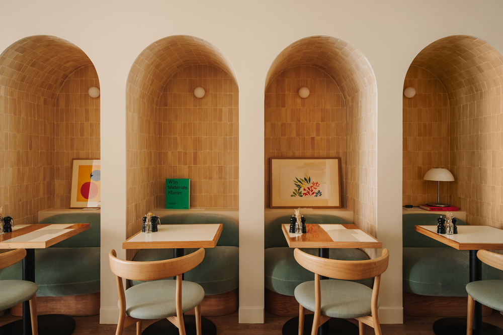 seating area with archways 