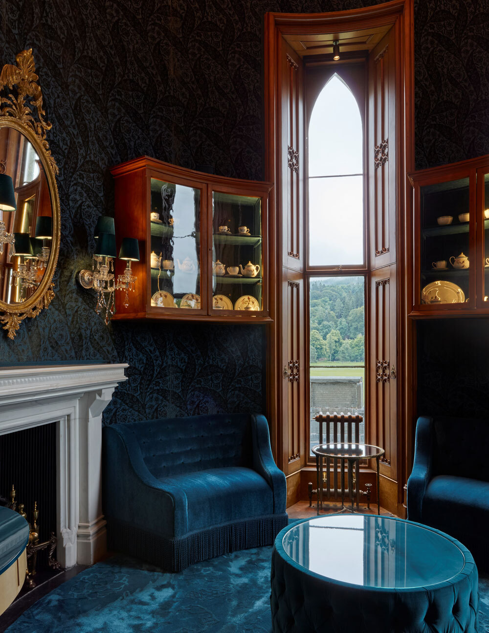 Seating area with large window