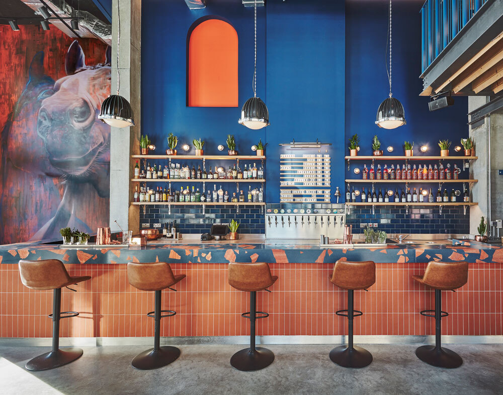 Bar area with seating