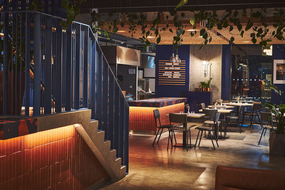 Bar area with seating