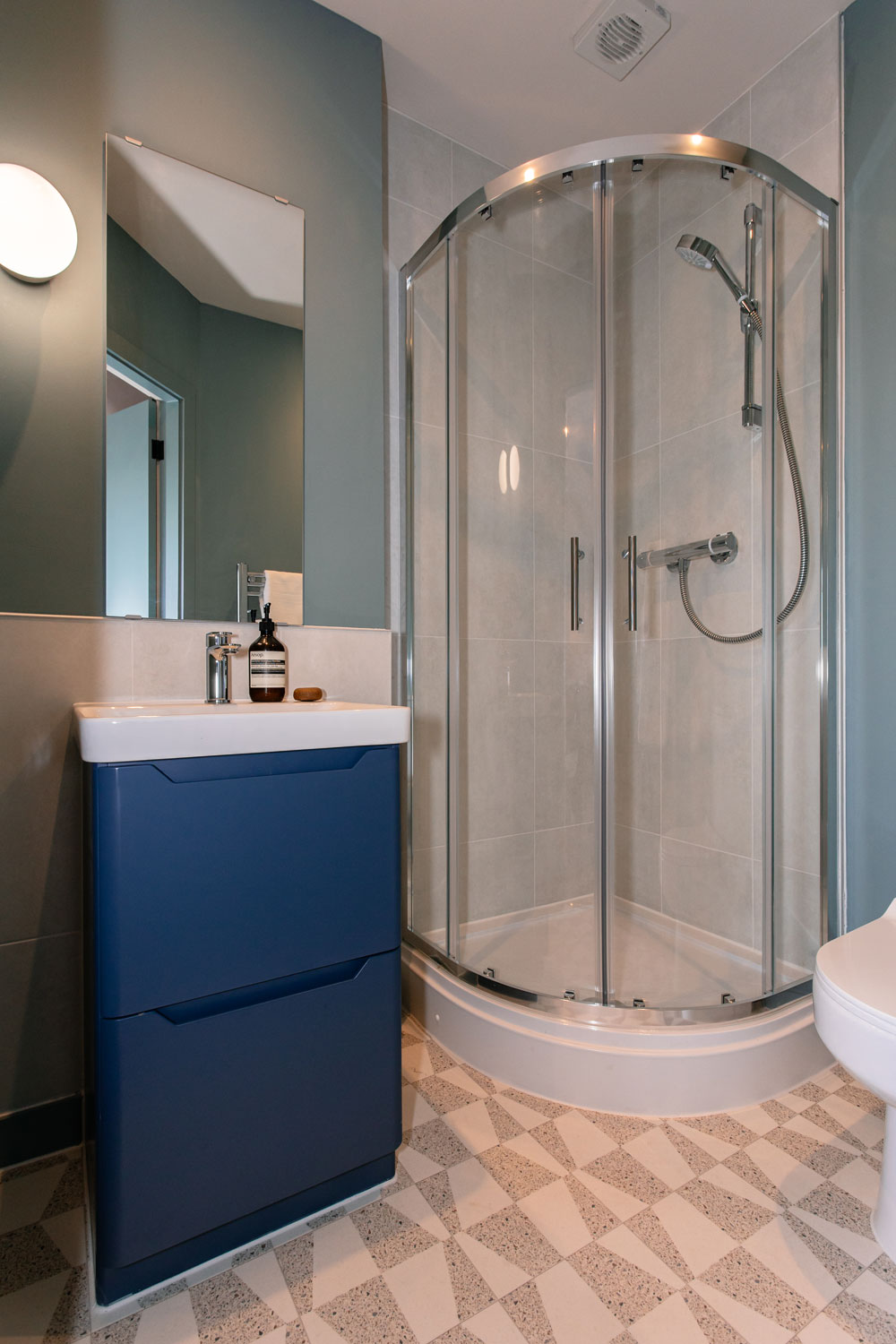 Bathroom shower and sink