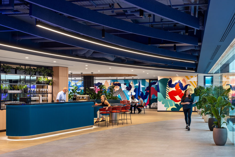 Open space with seating.