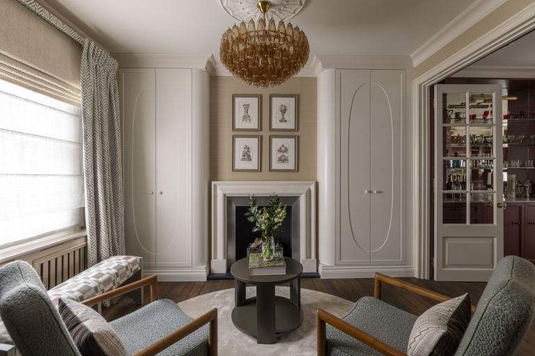 Living Room With Architectural Details