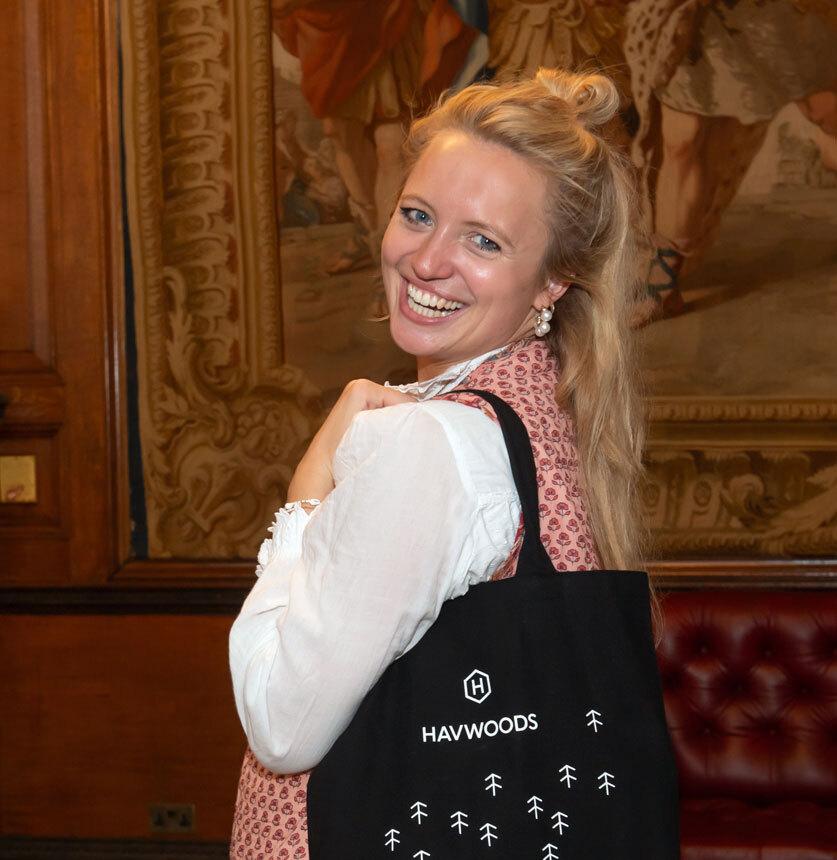 person holding a bag